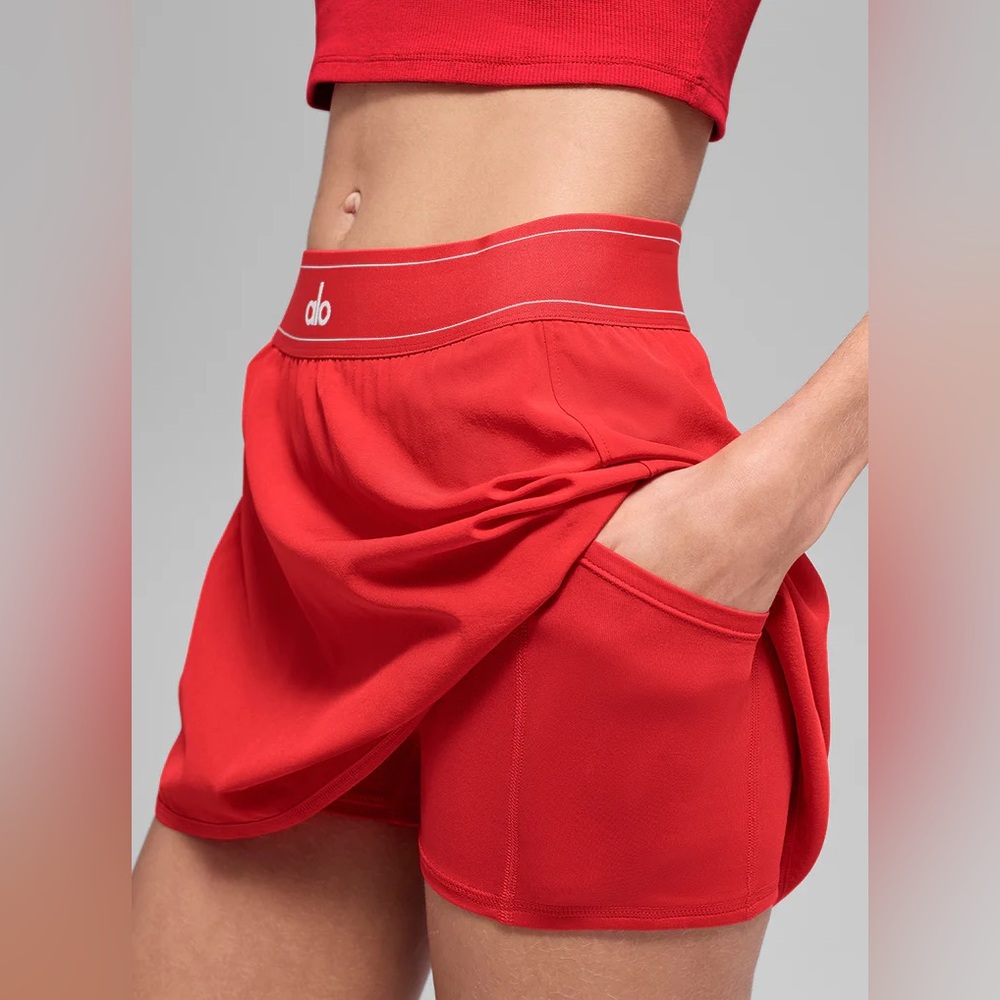 ❤️ALO❤️BRIGHT RED Match Point Skirt